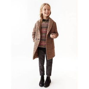 H&M girls Wool Button Front Coat Girls 9